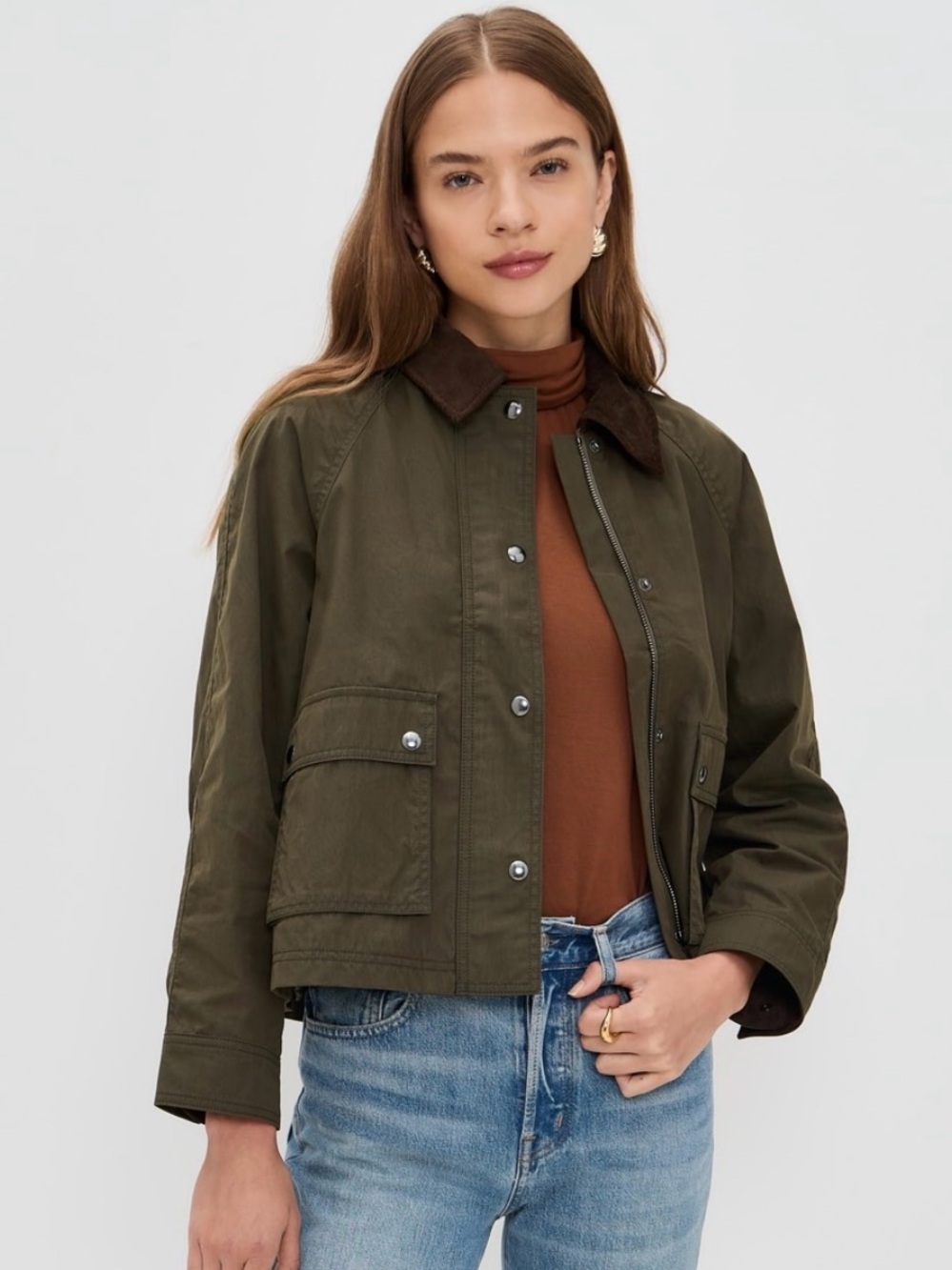 Madewell Waxed Zip-Front Barn Jacket NWT M